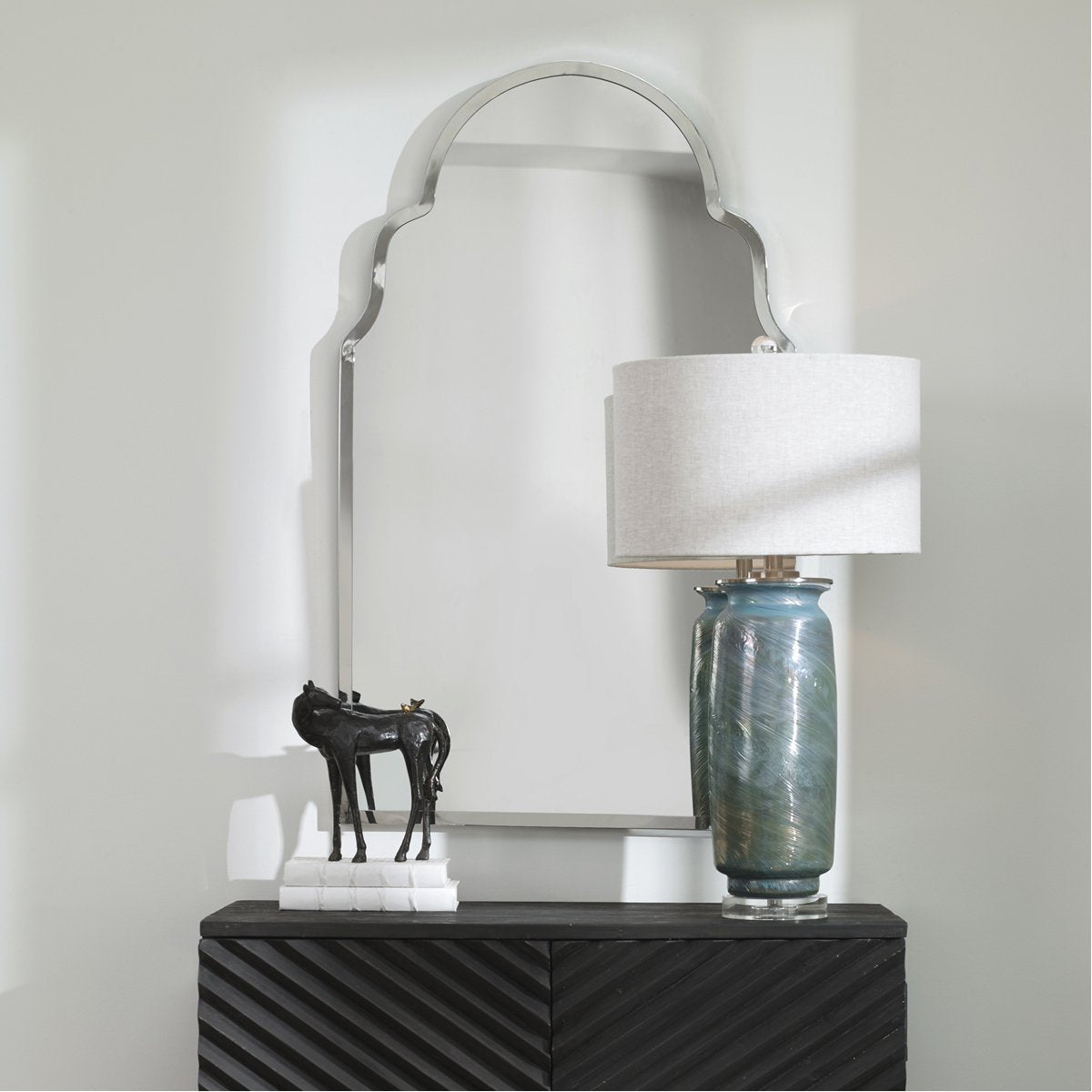Miroir en arche nickelé Uttermost Brayden