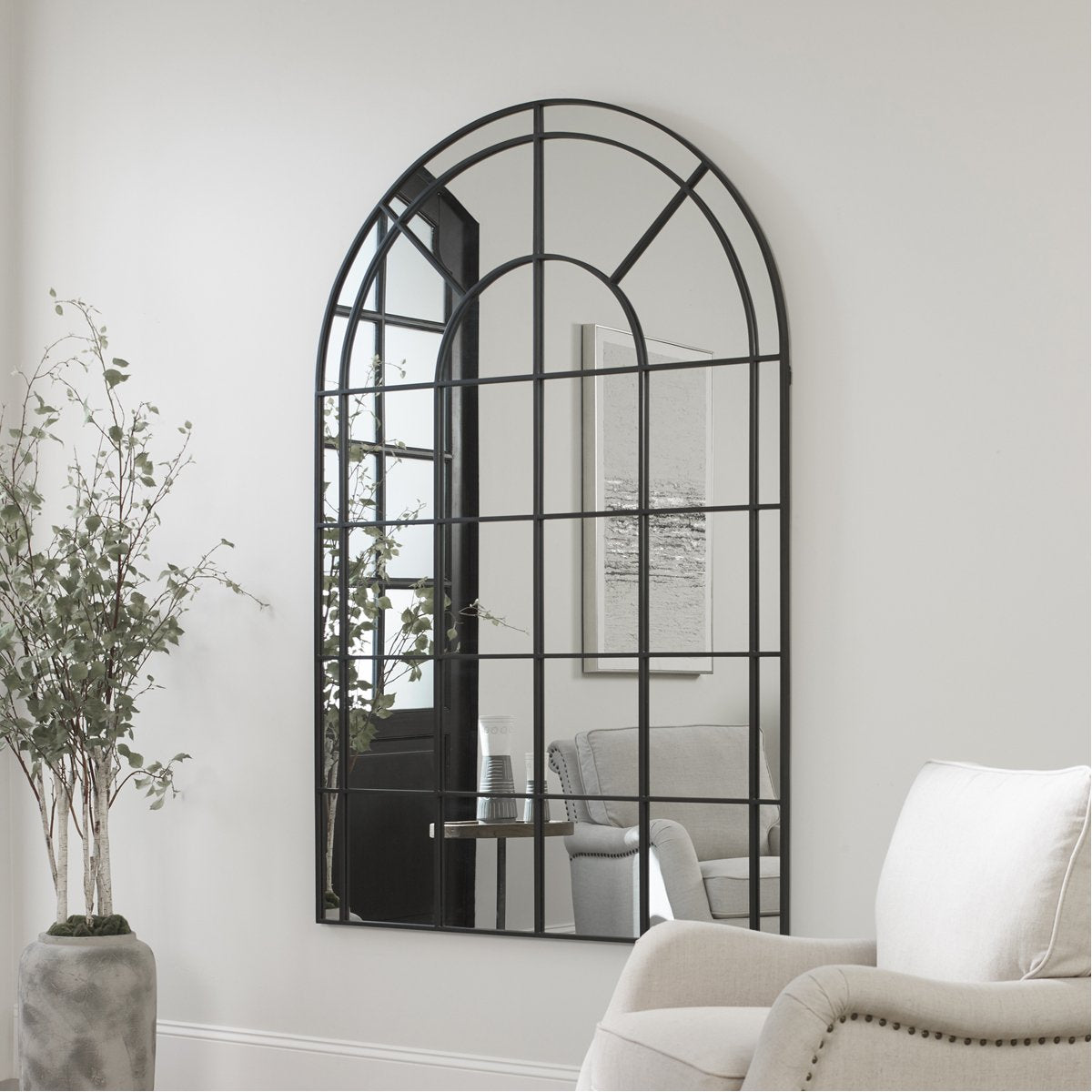 Miroir en fer noir à arche Grantola de Uttermost