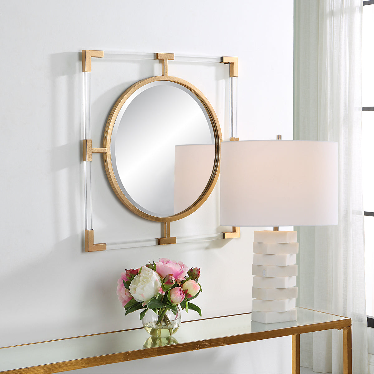 Petit miroir doré Uttermost Balkan
