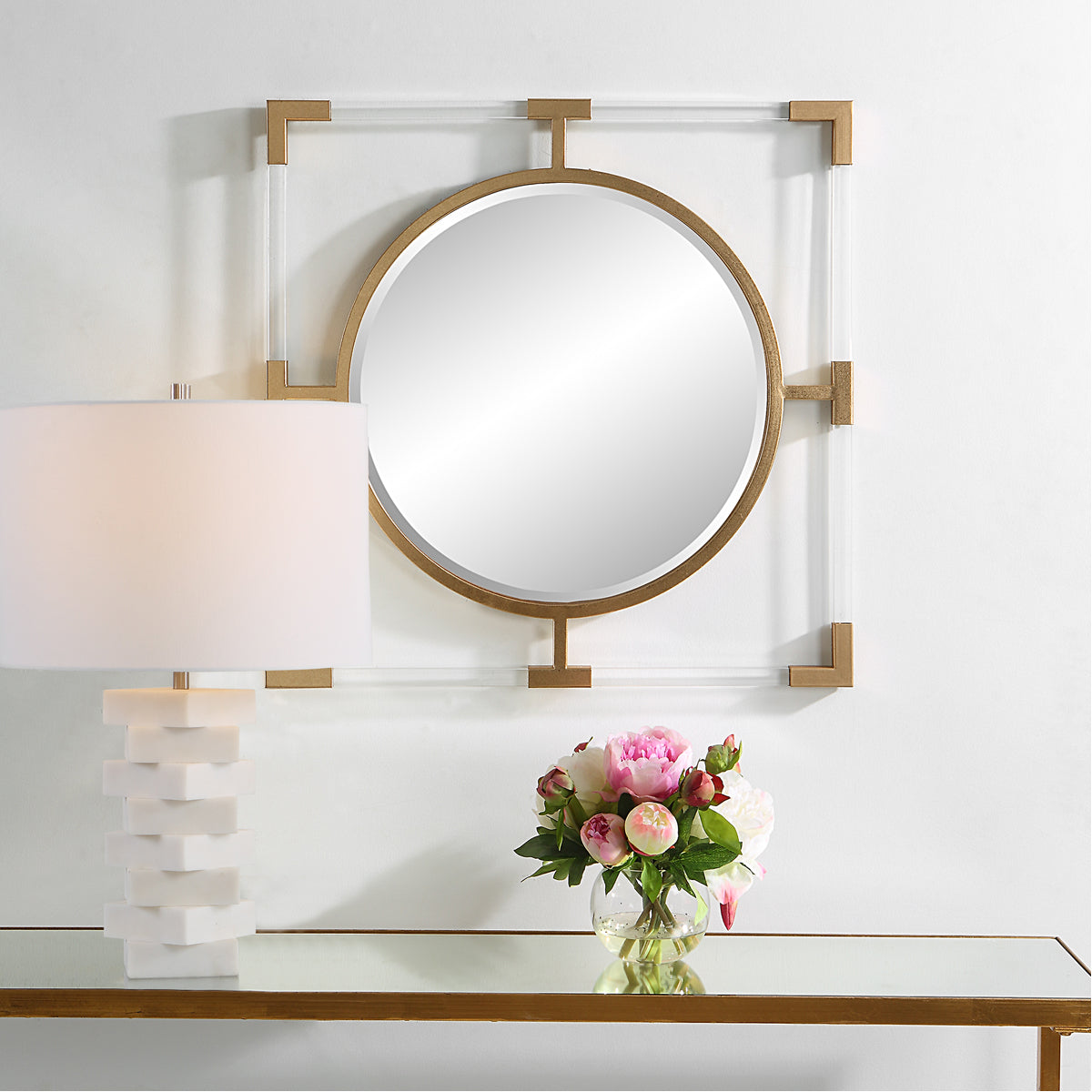 Petit miroir doré Uttermost Balkan