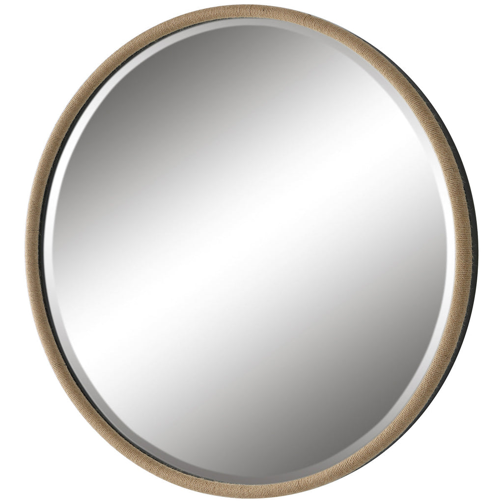Miroir rond en corde naturelle Uttermost Ranchero