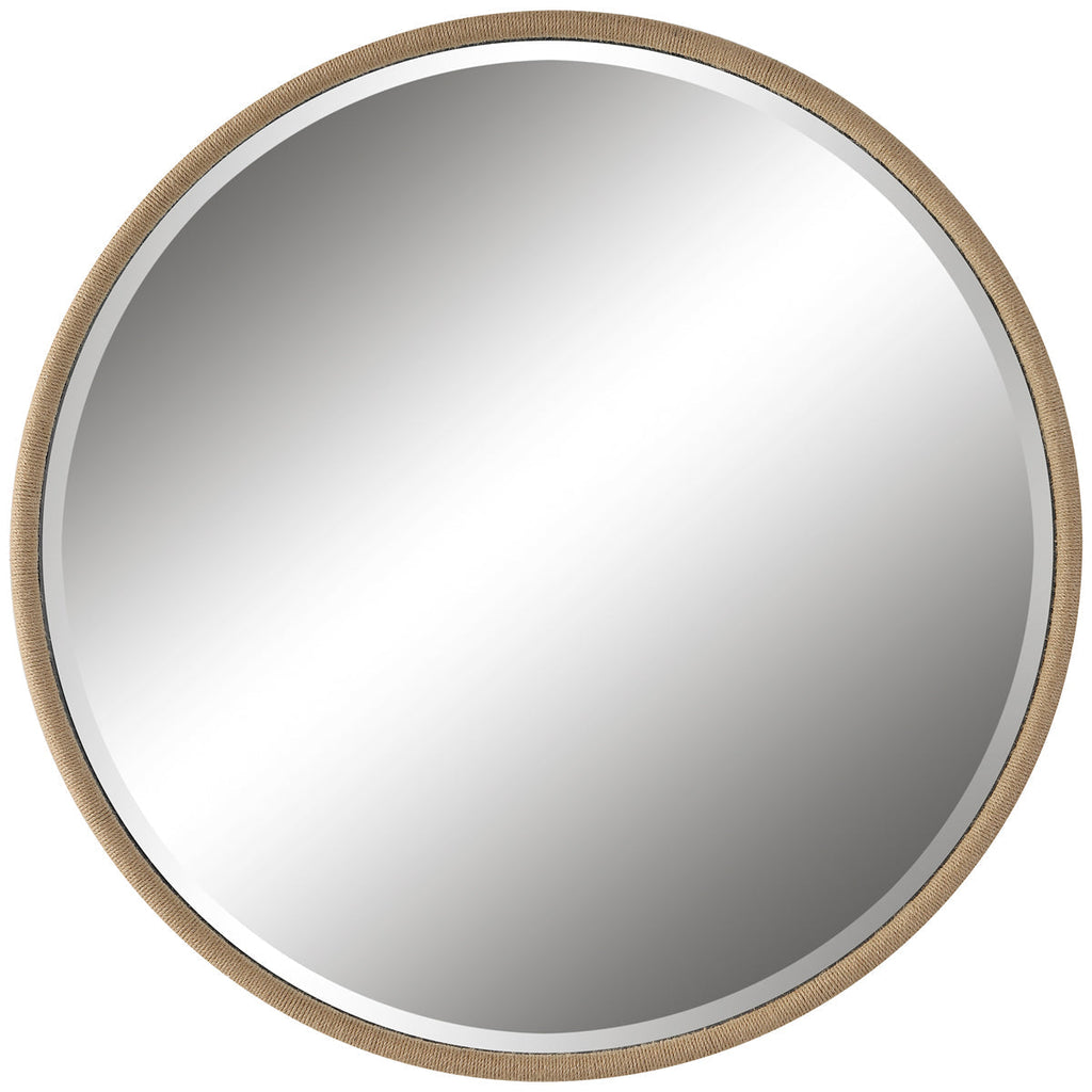 Miroir rond en corde naturelle Uttermost Ranchero