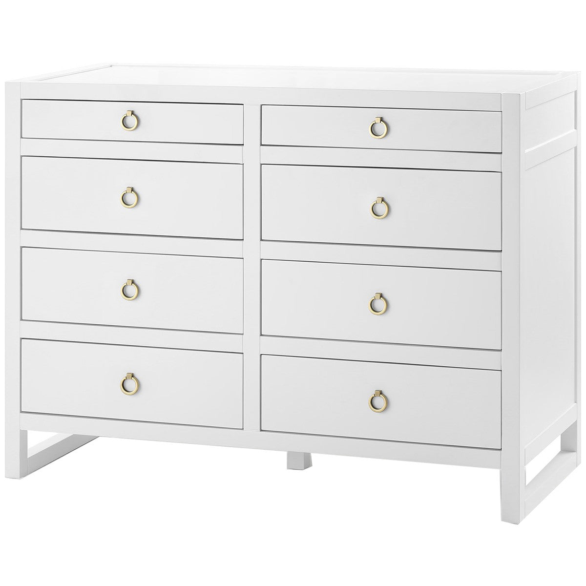 Grande commode 8 tiroirs Newton blanche de Villa &amp; House