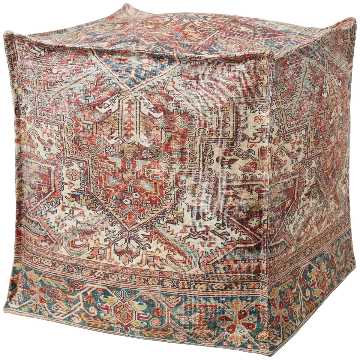 Pouf tissé à la machine Loloi LPF0024