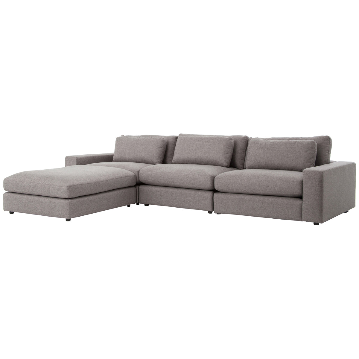 Canapé sectionnel 3 pièces avec pouf Atelier Bloor de Four Hands - Étain