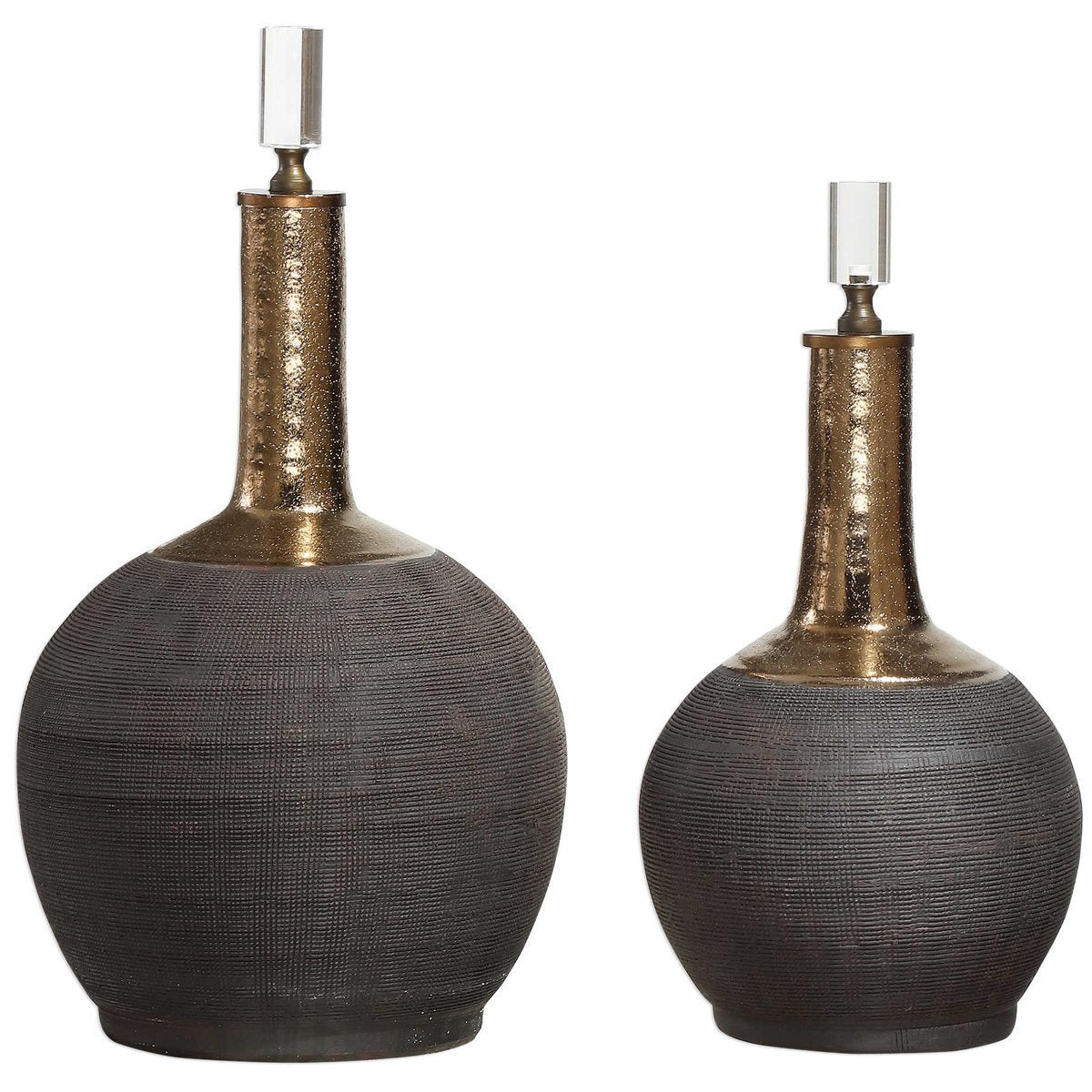 Bouteilles Uttermost Arnav noir mat, lot de 2