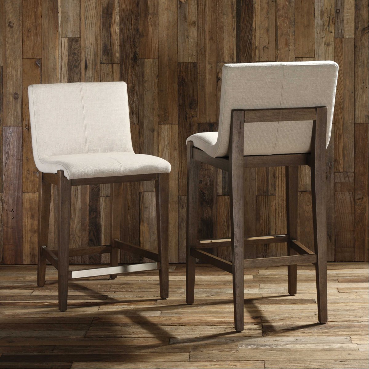 Tabouret de comptoir en lin Uttermost Klemens