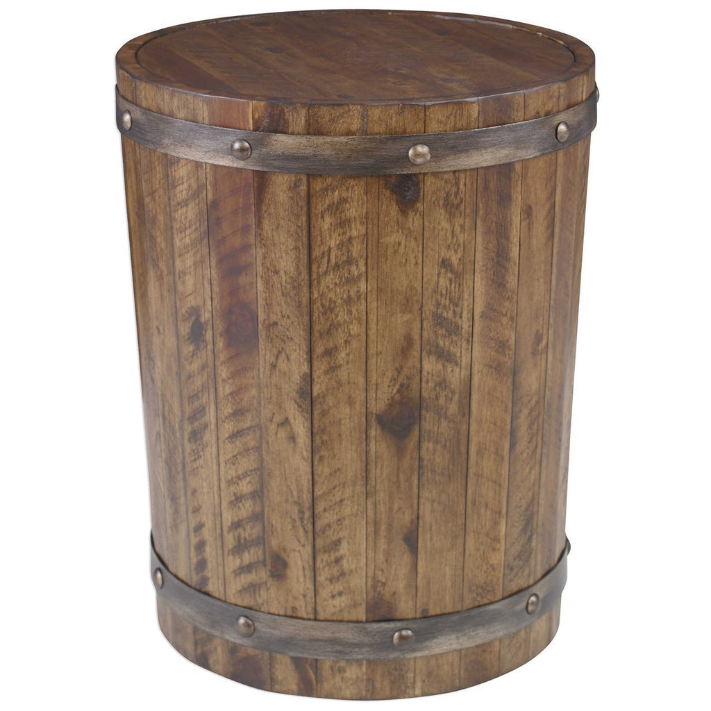 Table d'appoint en tonneau de vin Uttermost Ceylan