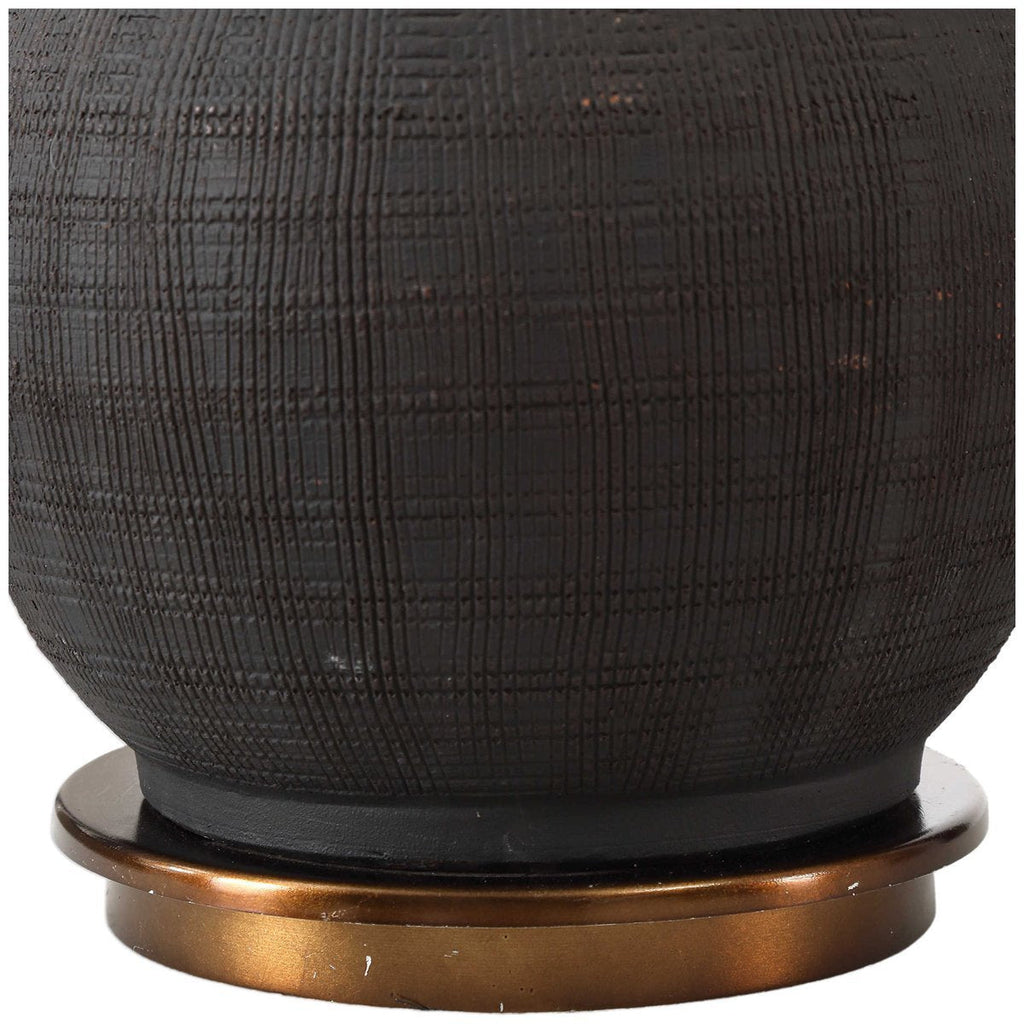Lampe noire texturée Uttermost Arnav