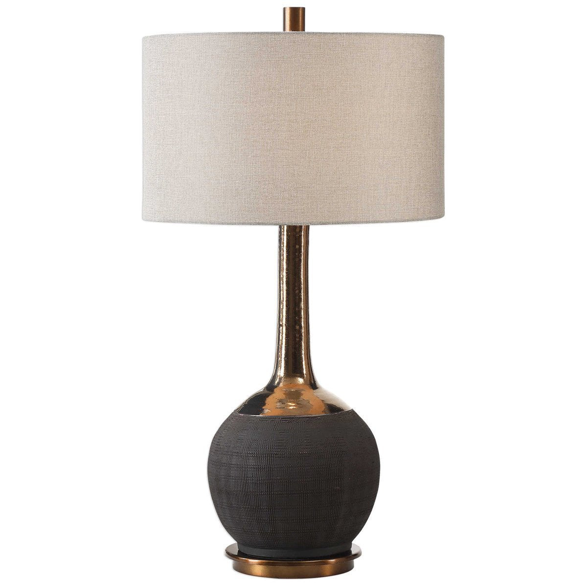 Lampe noire texturée Uttermost Arnav
