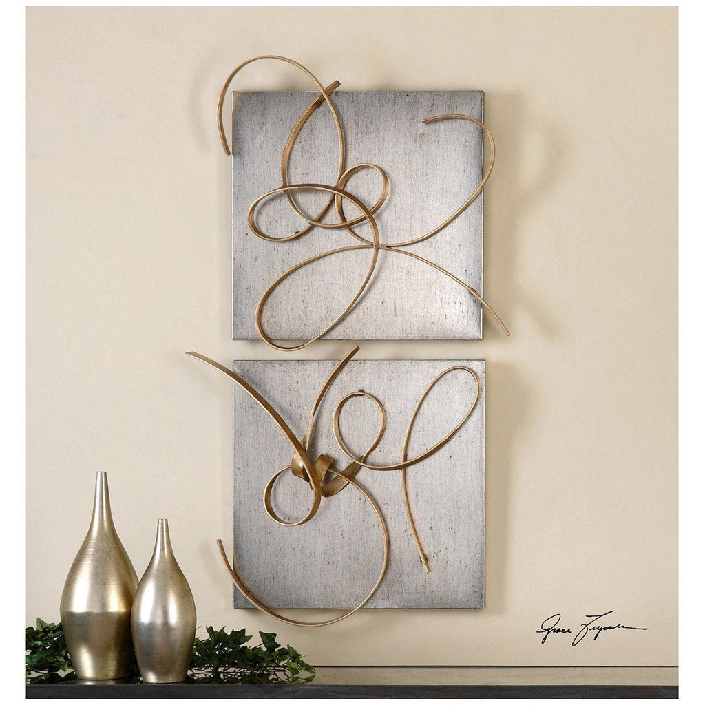 Décoration murale en métal Uttermost Harmony, lot de 2