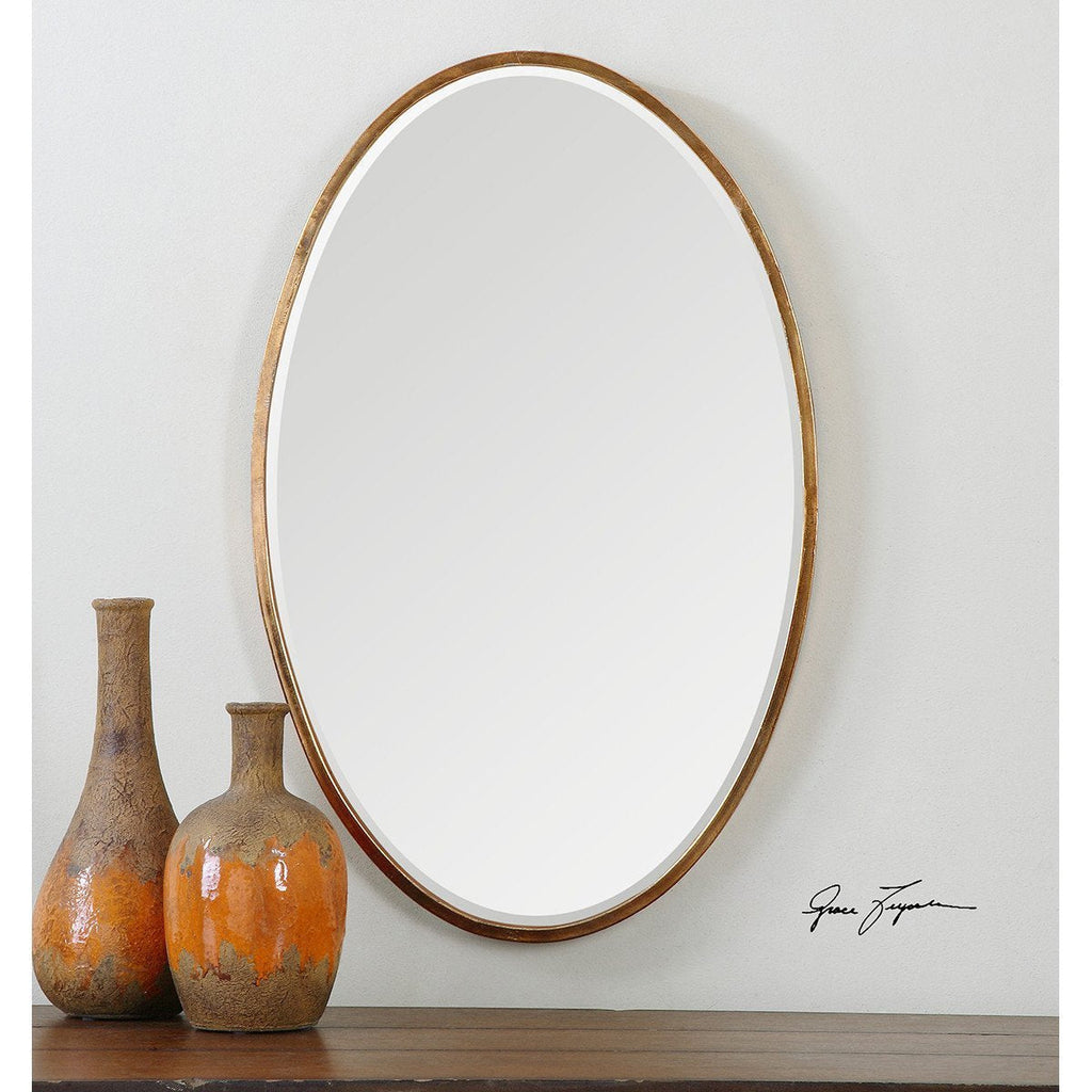 Miroir ovale doré Uttermost Herleva