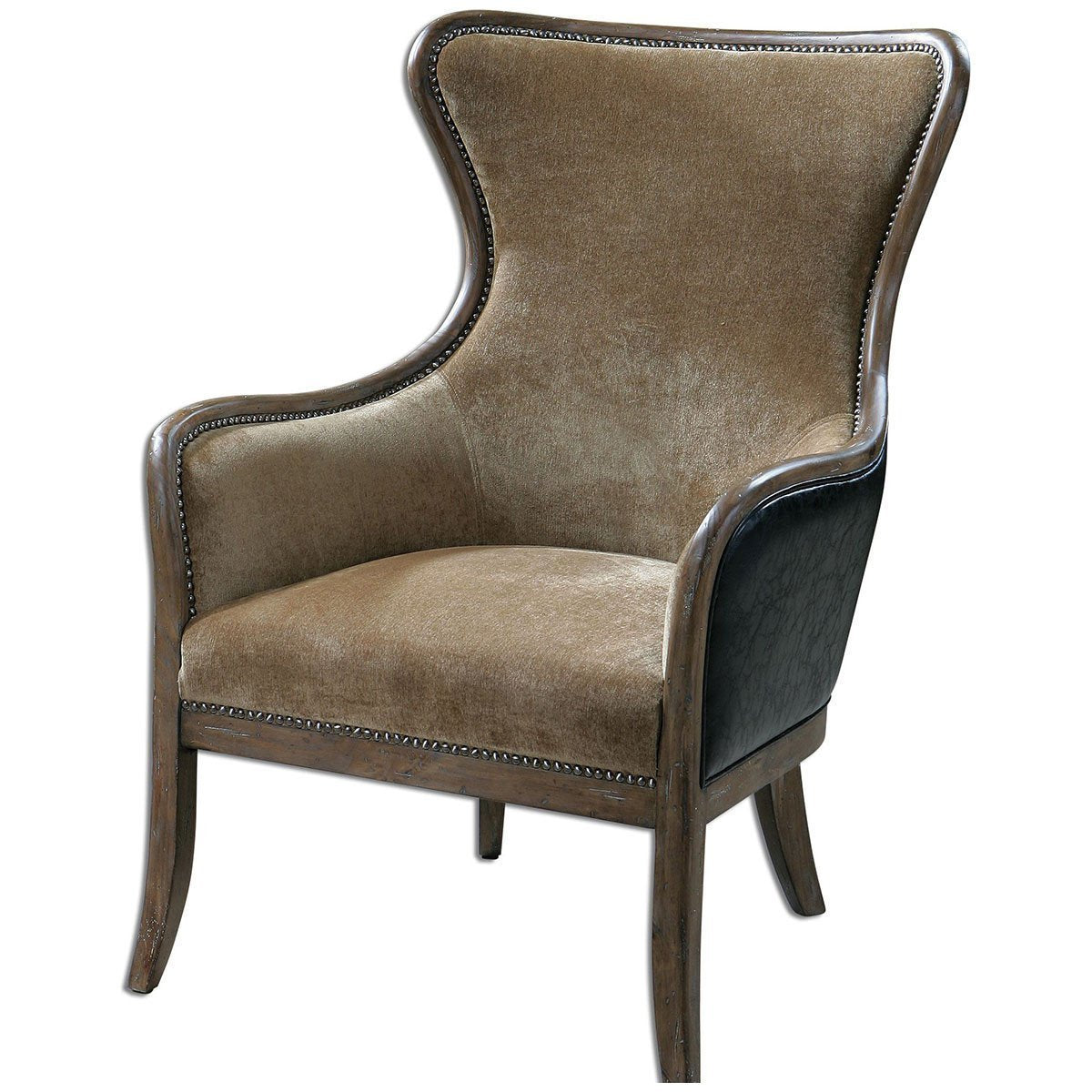 Fauteuil à oreilles Uttermost Snowden Tan