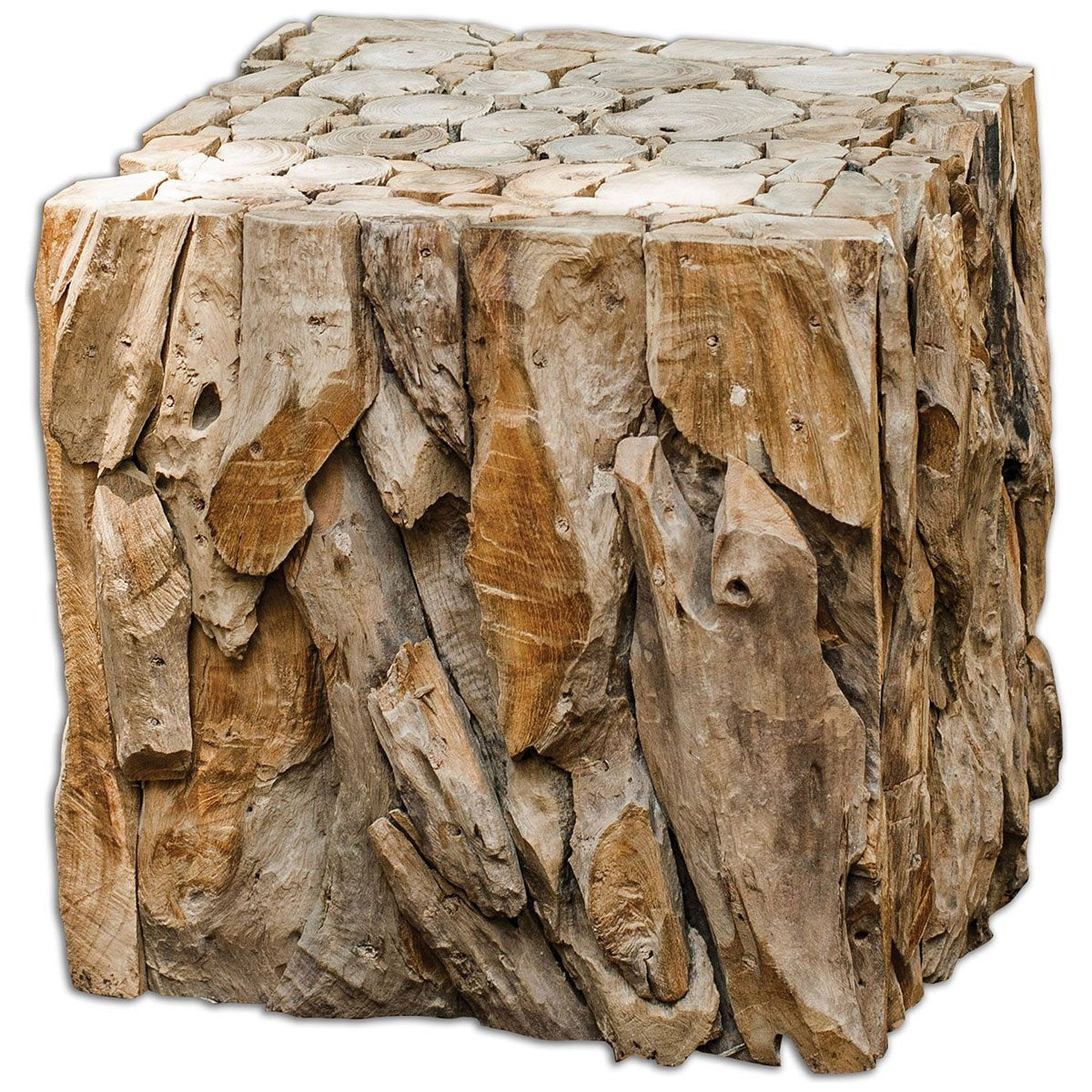 Cube de regroupement de racines de teck Uttermost