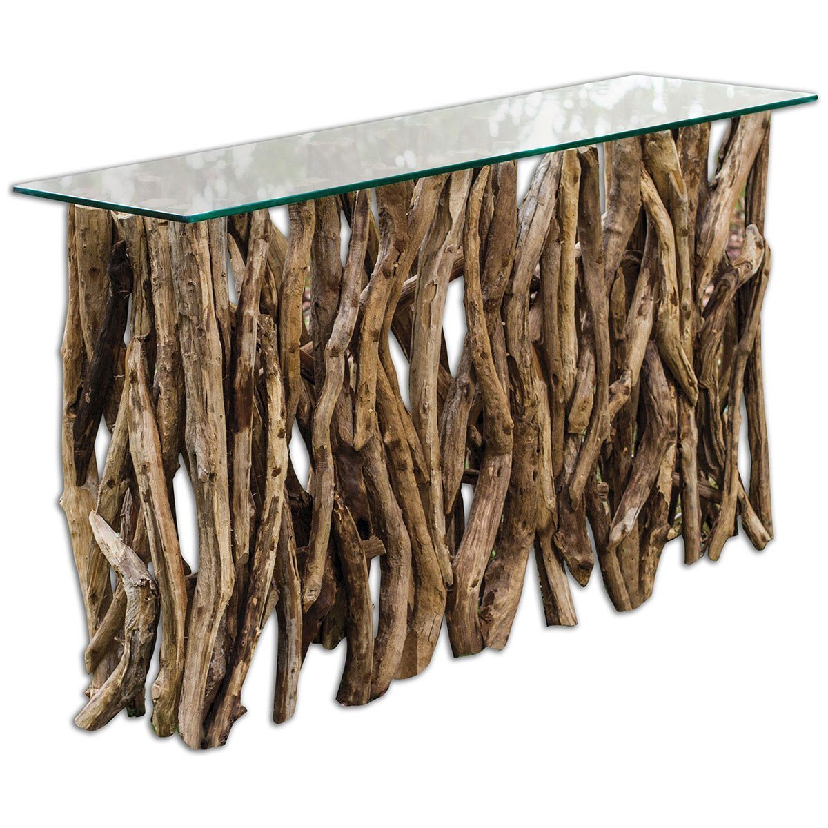 Table console en bois de teck Uttermost