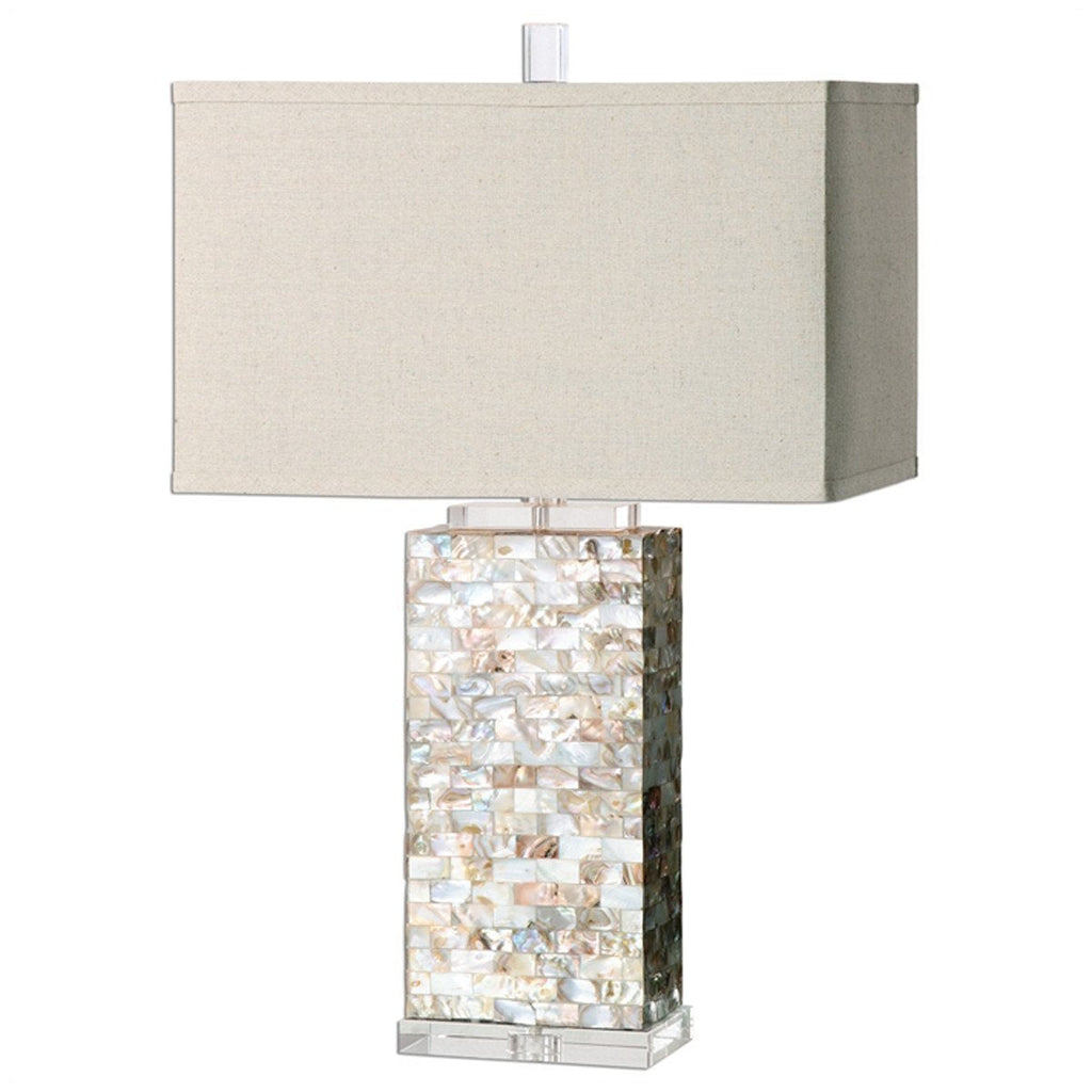 Lampe en coquillage Capiz d'Uttermost Aden