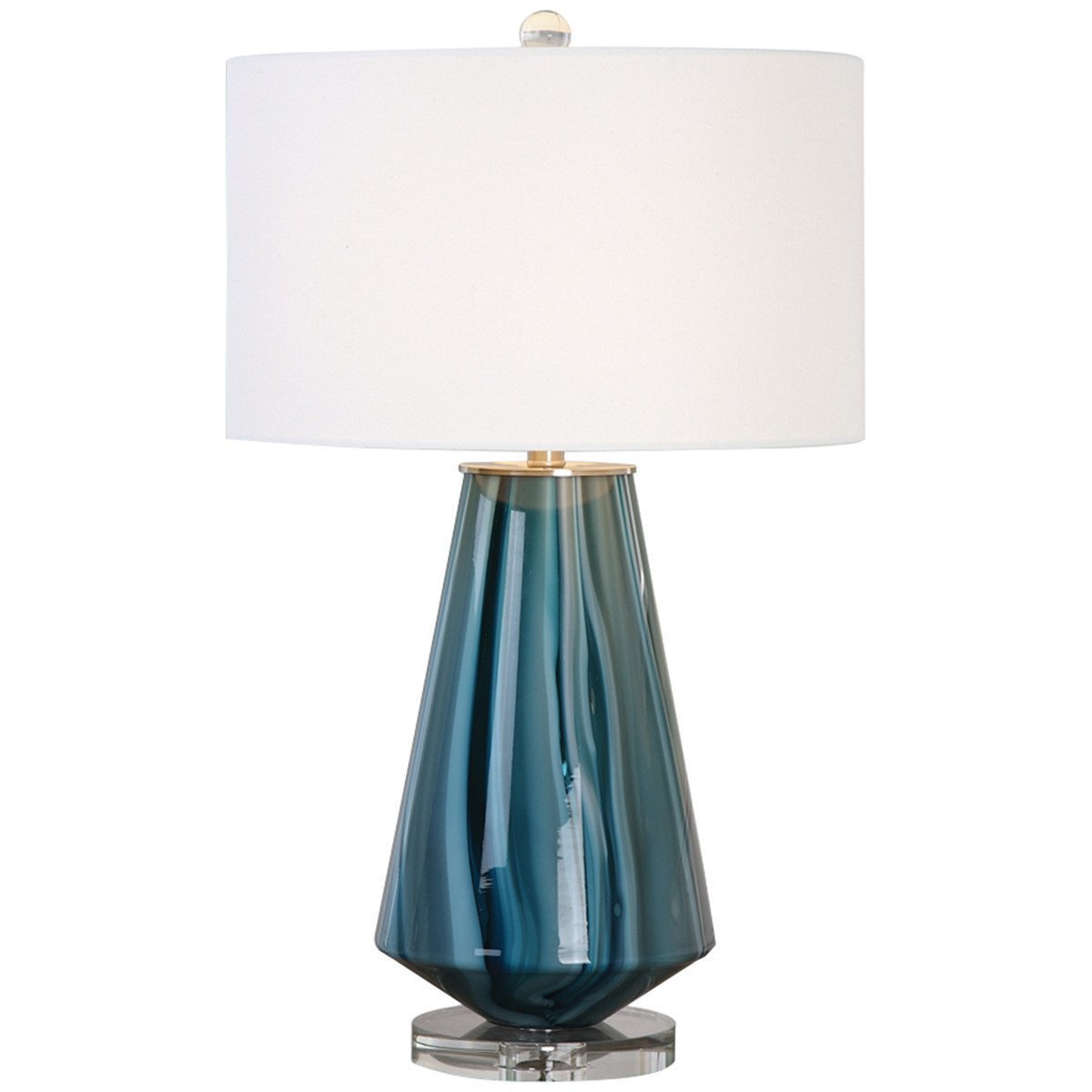 Lampe en verre bleu sarcelle et gris Pescara d'Uttermost
