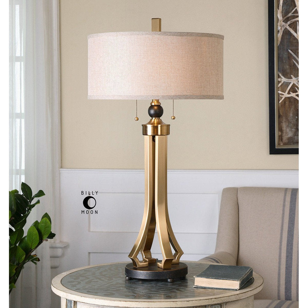 Lampe de table en laiton brossé Uttermost Selvino