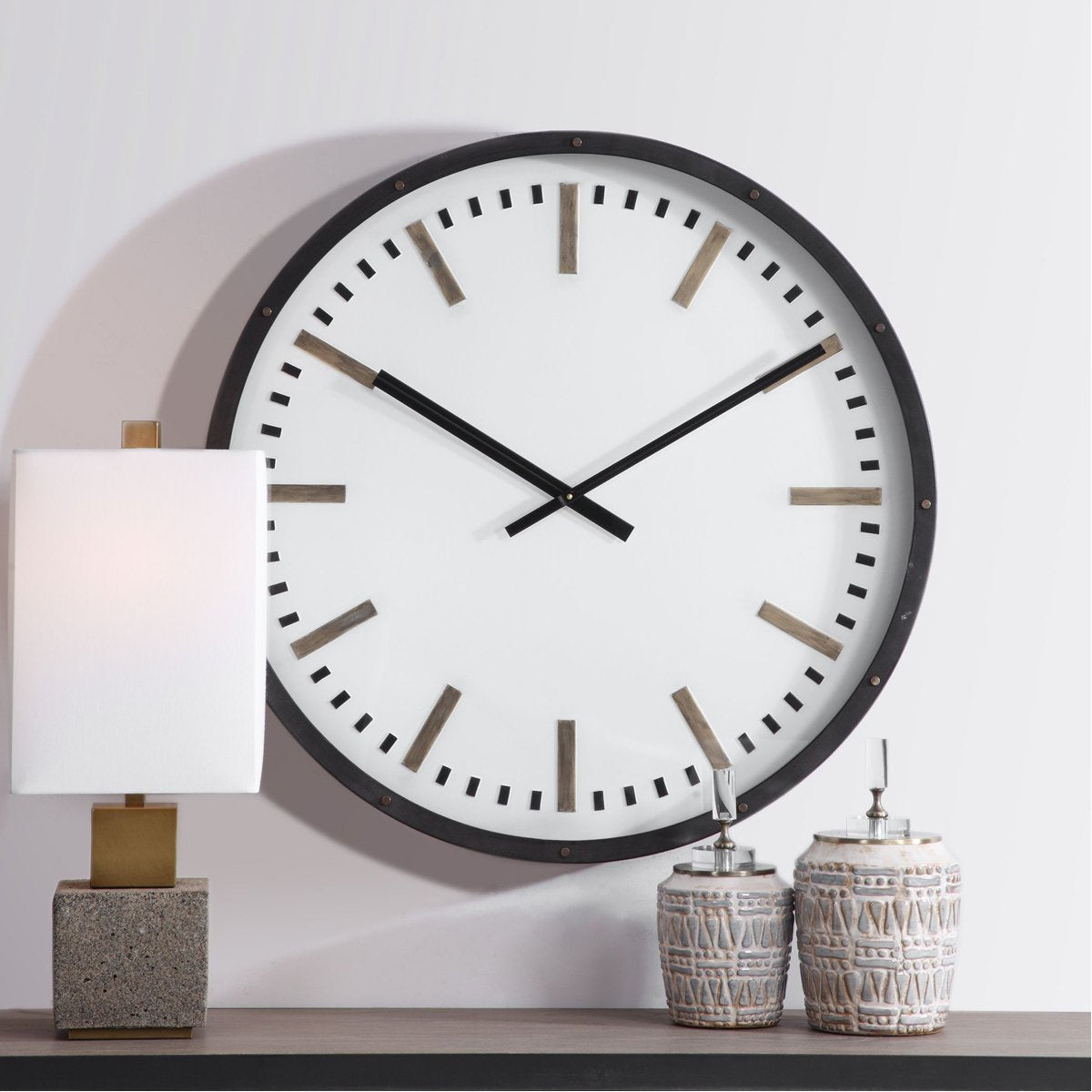 Grande horloge murale Uttermost Fleming