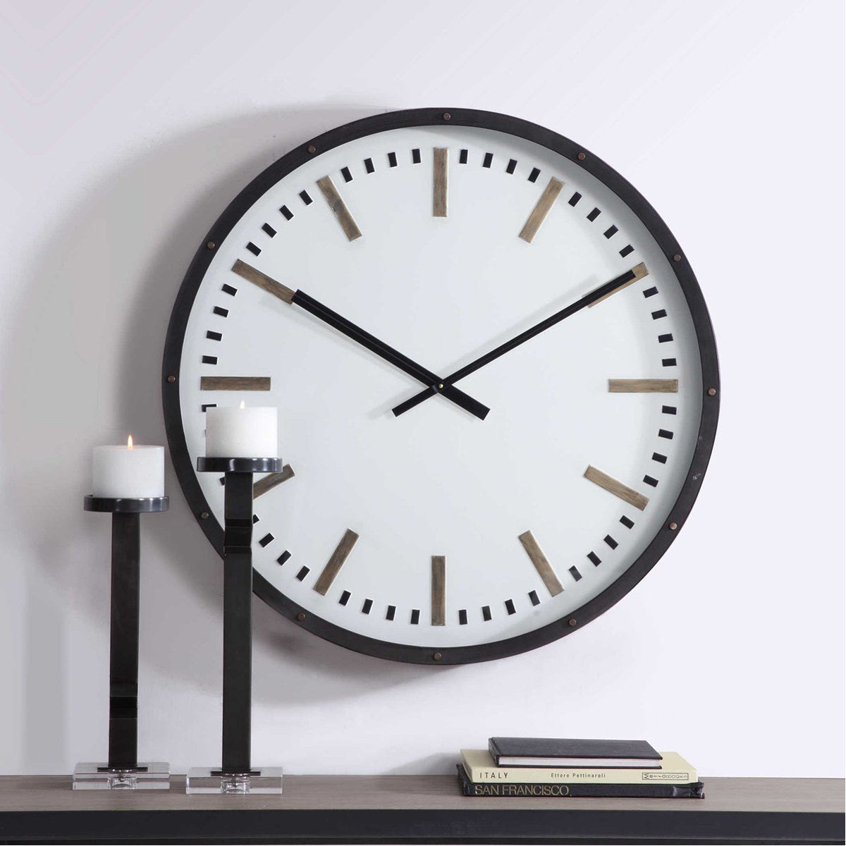 Grande horloge murale Uttermost Fleming