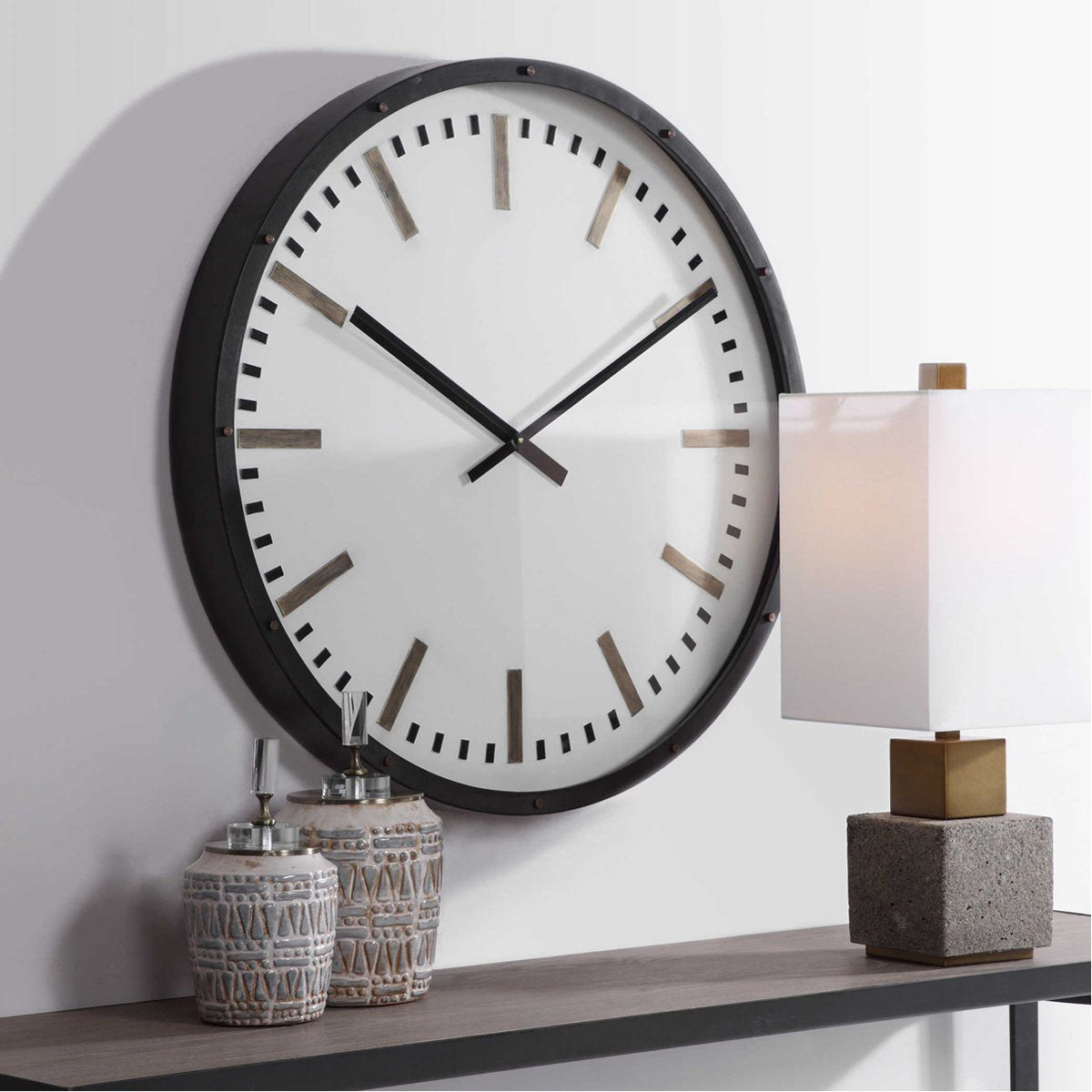Grande horloge murale Uttermost Fleming