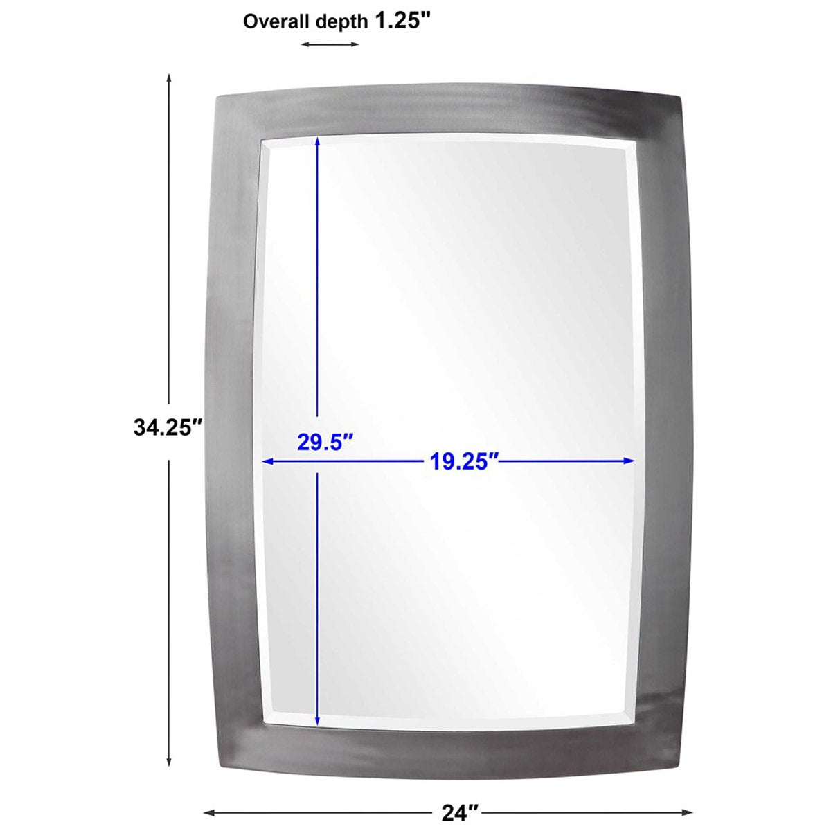 Miroir en nickel brossé Uttermost Haskill
