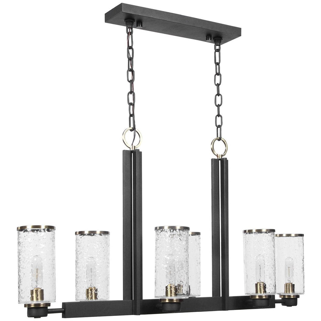 Luminaire industriel pour îlot à 6 lampes Uttermost Jarsdel