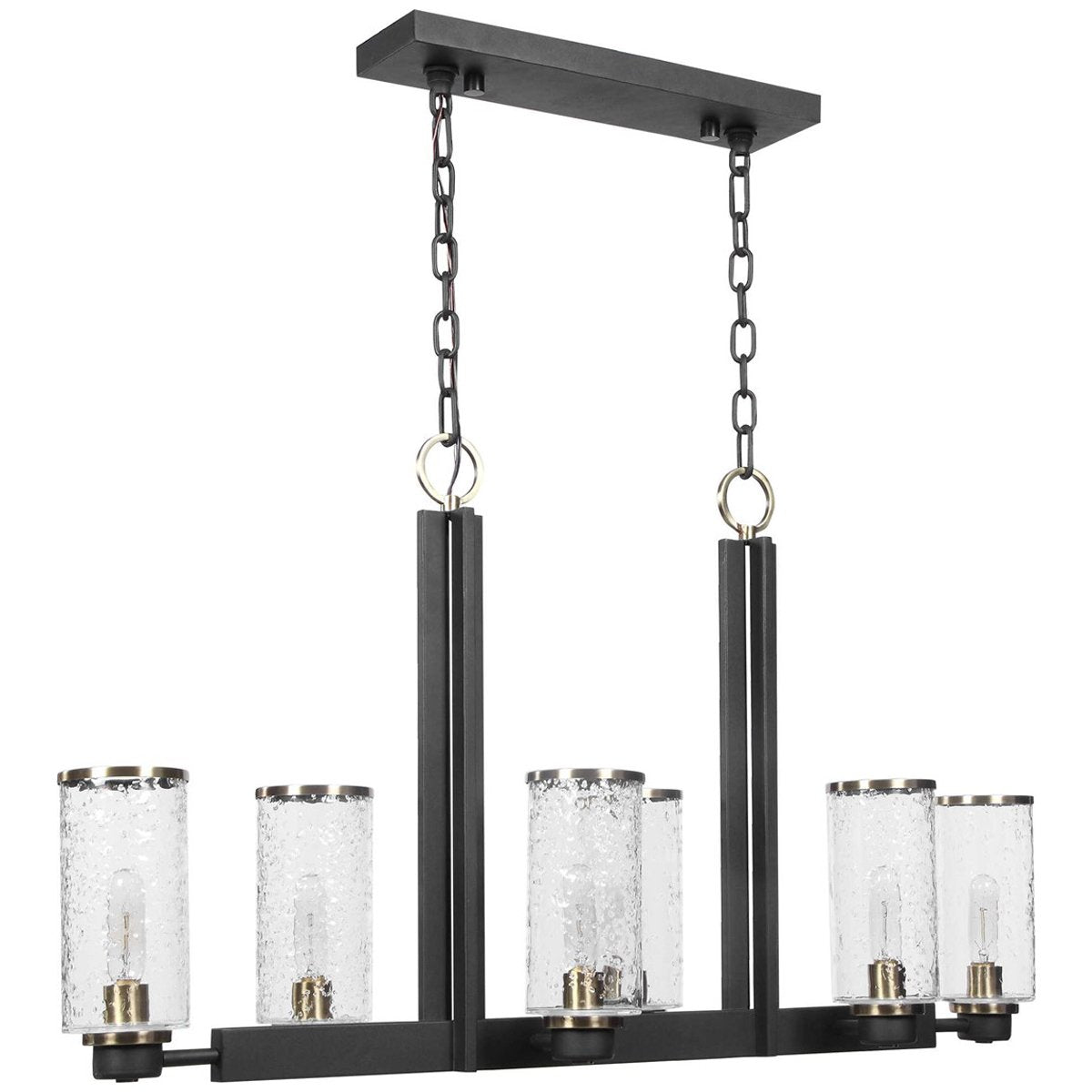 Luminaire industriel pour îlot à 6 lampes Uttermost Jarsdel