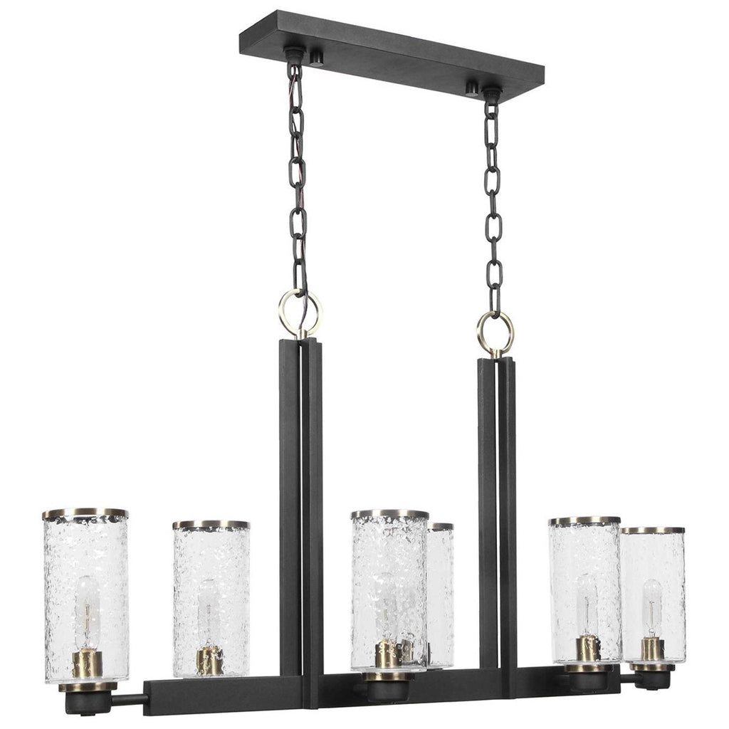 Luminaire industriel pour îlot à 6 lampes Uttermost Jarsdel