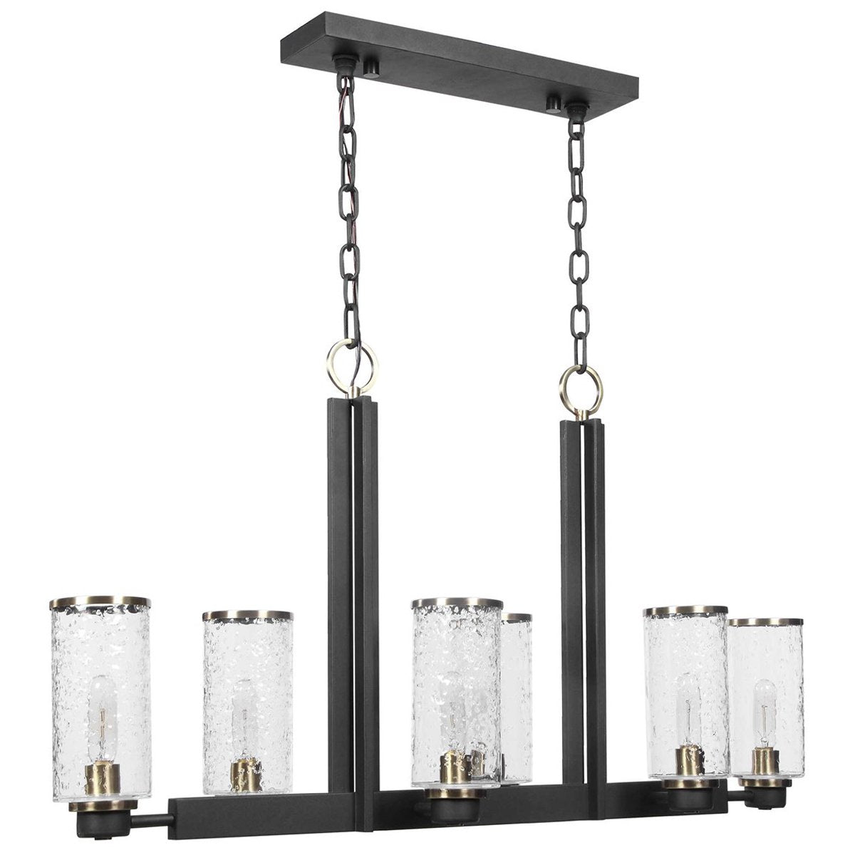 Luminaire industriel pour îlot à 6 lampes Uttermost Jarsdel