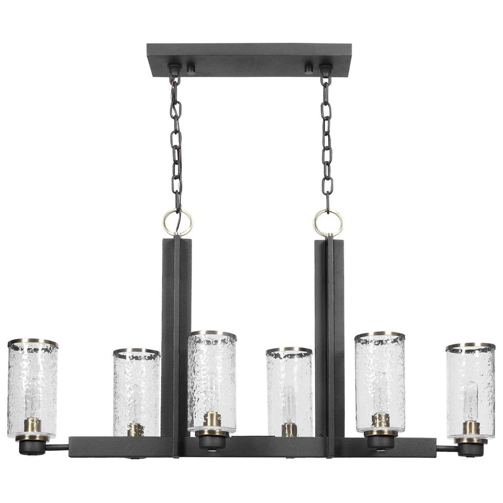 Luminaire industriel pour îlot à 6 lampes Uttermost Jarsdel