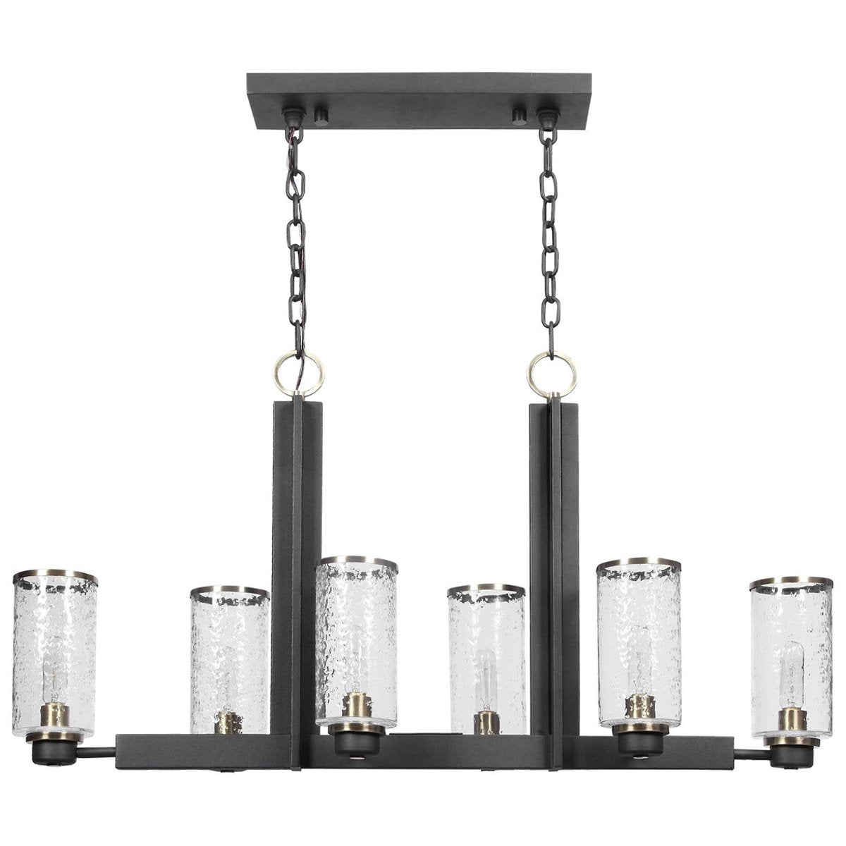 Luminaire industriel pour îlot à 6 lampes Uttermost Jarsdel