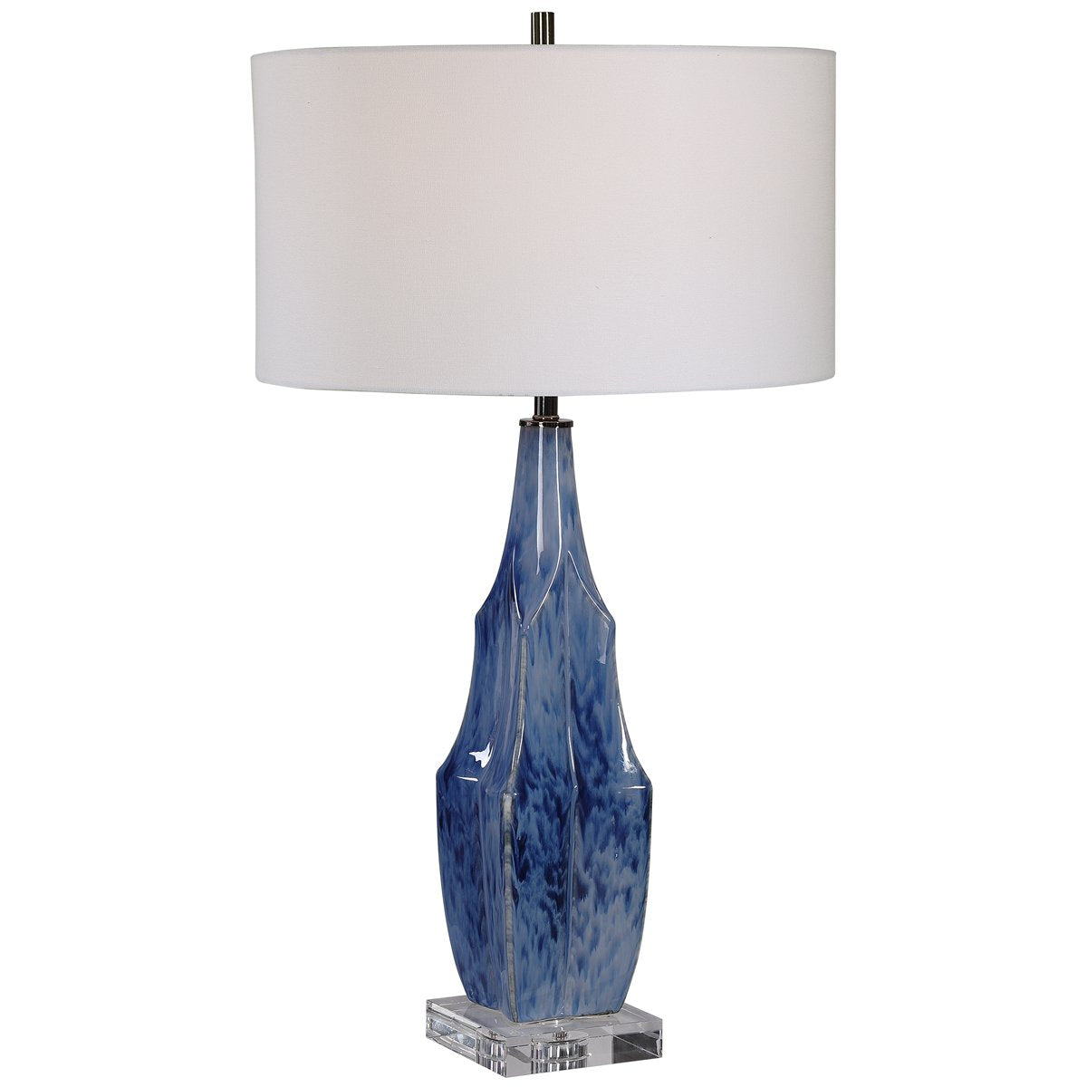 Lampe de table bleue Uttermost Everard